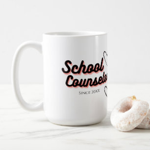 School Counsellor with Hearts Coffee Mug