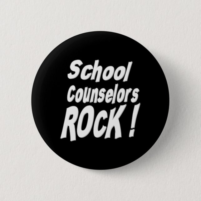 School Counsellors Rock! Button (Front)