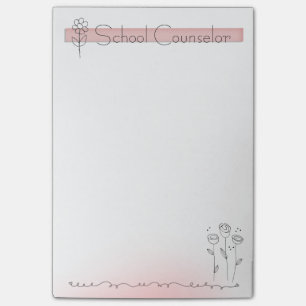 School Counsellor's Simple Floral Big Post-it Post-it Notes