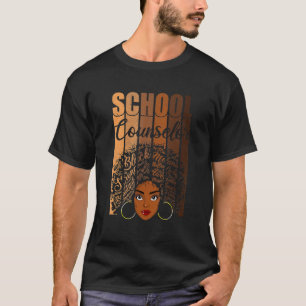 School Counselor Black History Apparel Afro Melani T-Shirt