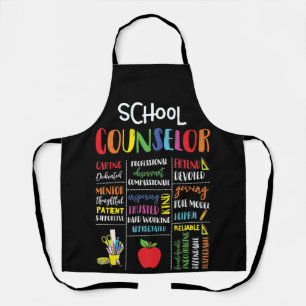 School Counselor Caring Dedicated Friend Devoted Apron
