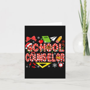 School Counselor Christmas Candy Canes Lover Funny Card