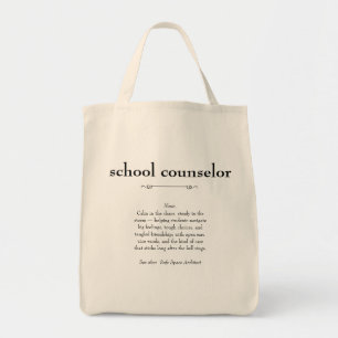 School Counselor Definition Appreciation Gift Tote Bag