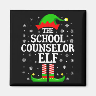 School Counselor Elf Funny Christmas Family Matchi Magnet