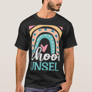 School Counselor Rainbow Appreciation Back To Scho T-Shirt