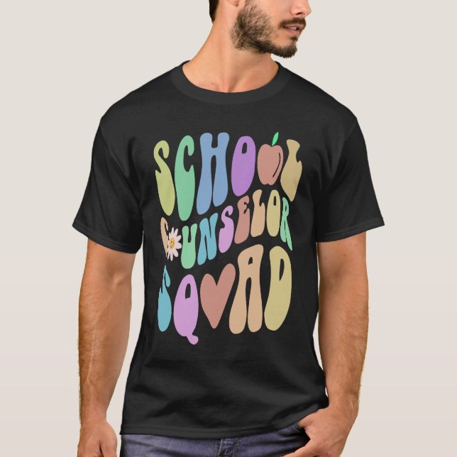 SCHOOL COUNSELOR SQUAD College Guidance Counseling T-Shirt (Front)