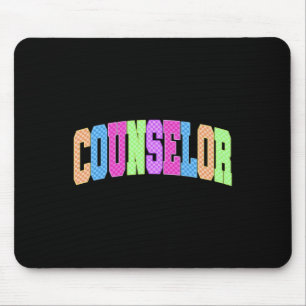 School Counselor Squad Teacher Retro Back To Schoo Mouse Mat
