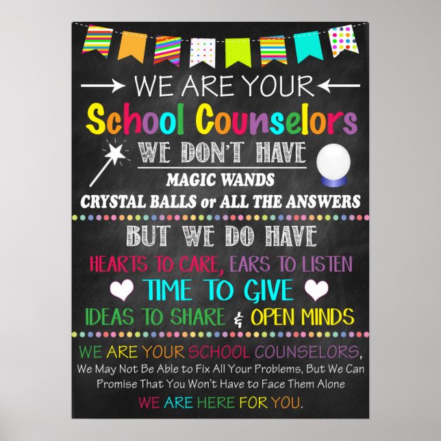 School Counselors Office Decor Poster (Front)