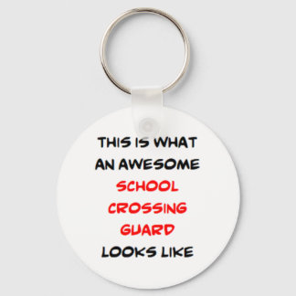 school crossing guard, awesome key ring