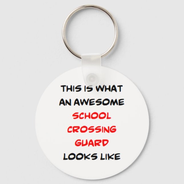 school crossing guard, awesome key ring (Front)