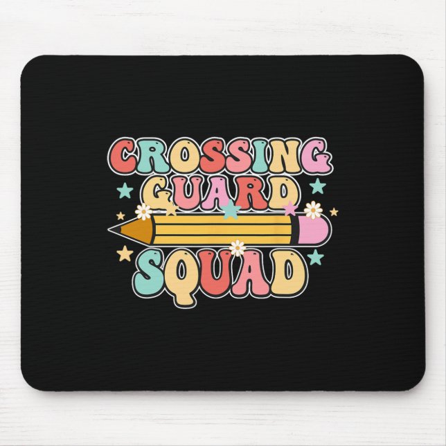 School Crossing Guard Retro Back To School Cool Ap Mouse Mat (Front)