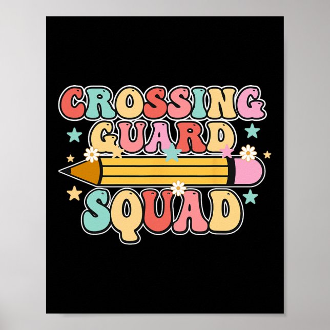 School Crossing Guard Retro Back To School Cool Ap Poster (Front)