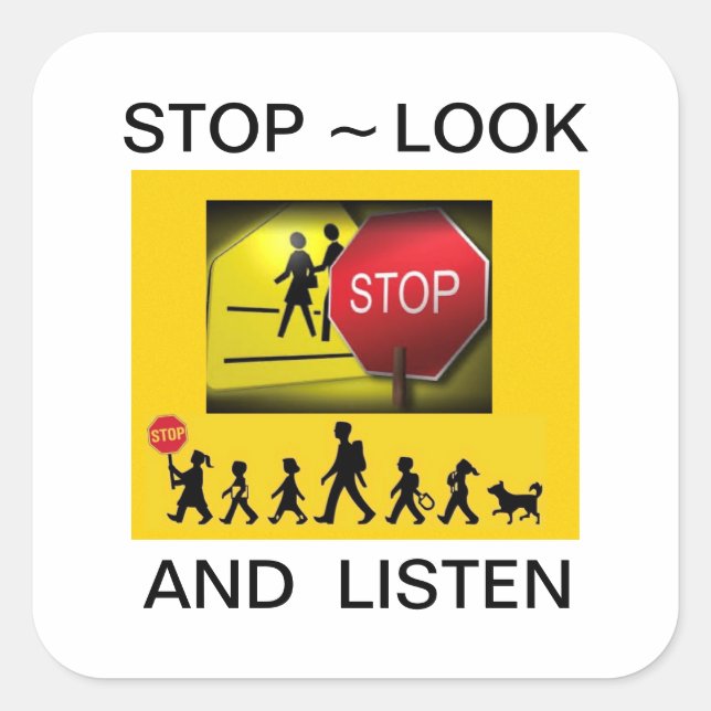 School Crossing Rules Stickers (Front)