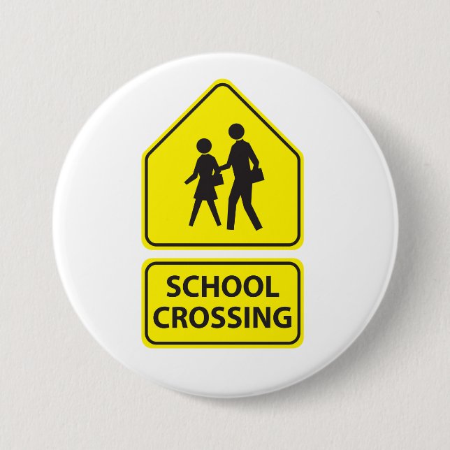 School Crossing Sign Button (Front)