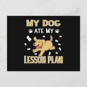 School Curriculum Back To School Teacher Pupil Dog Postcard