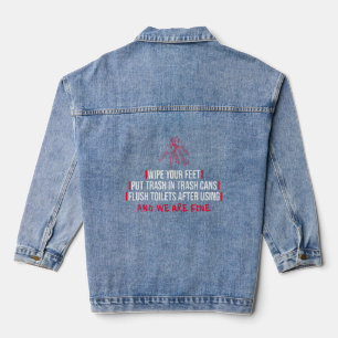 School Custodian Appreciation Quote for a Janitor Denim Jacket