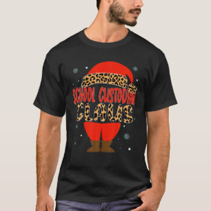 School Custodian Claus Christmas Santa Hat Pyjamas T-Shirt