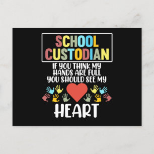School Custodian Heart Caretaker Janitor Appreciat Postcard