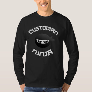 School Custodian Ninja Disguise Cleaner Maintenanc T-Shirt