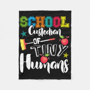 School Custodian Of Tiny Humans - Byck To School - Fleece Blanket
