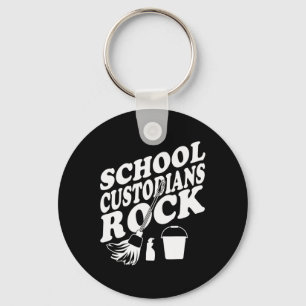 School Custodians Rock Back To School - Janitor Ap Key Ring