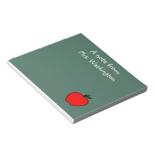 School Custom Teacher's Chalkboard Notepad Notes