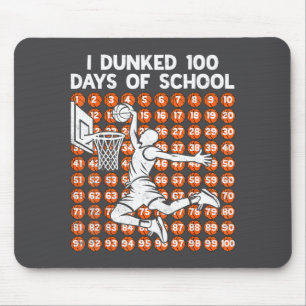School Day 100 Days I Basketball Dunked 100th 100 Mouse Mat