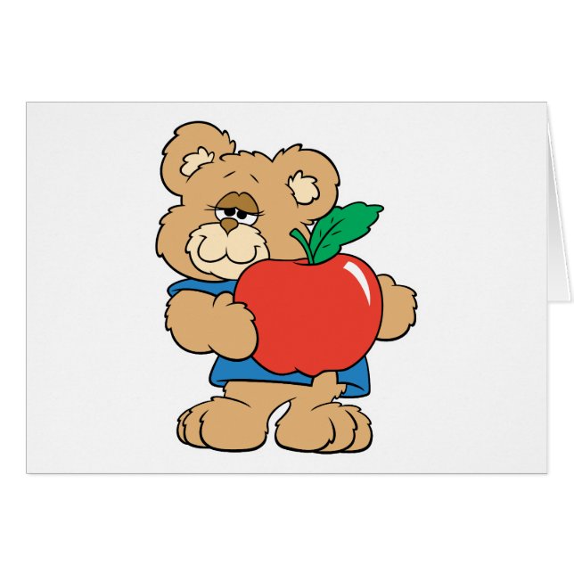 School Days Apple Teddy Bear (Front Horizontal)