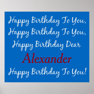 School Days B and White Birthday Song Personalised Poster