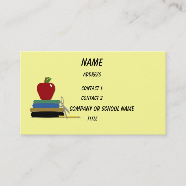 School Days Business Card (Front)