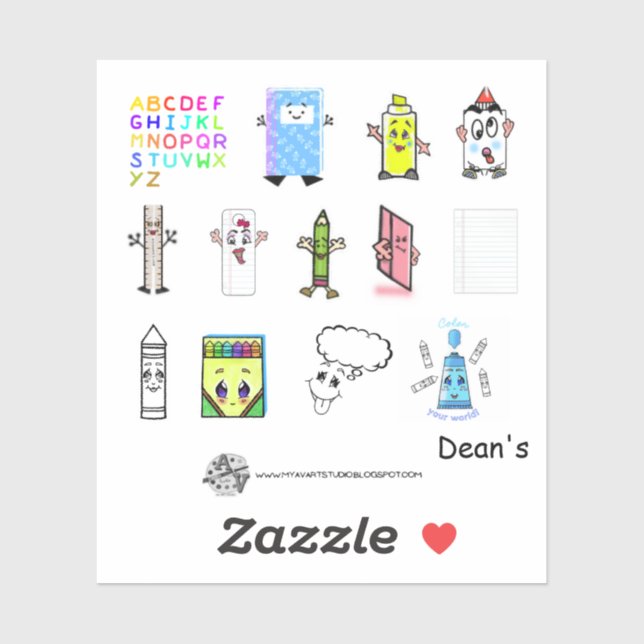 SCHOOL DAYS Custom-Cut Vinyl Sticker (Sheet)