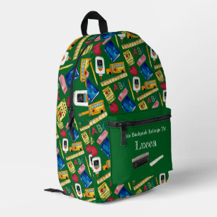 School Days Pattern Printed Backpack