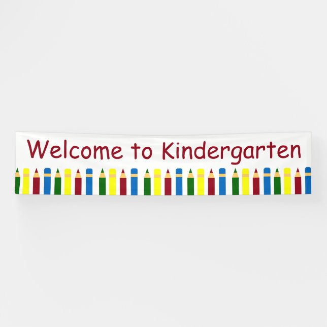 School Days Pencils Personalised Banner (Horizontal)