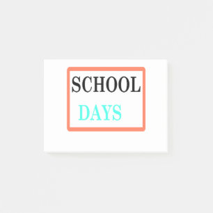 School Days Post-it Notes
