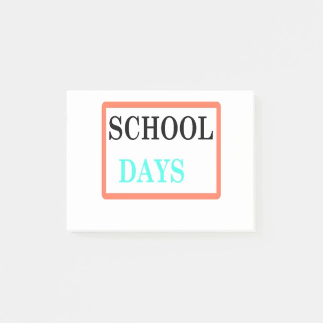 School Days Post-it Notes (Front)