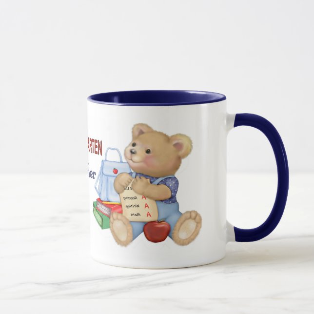 School Days Teddy - Kindergarten Teacher Mug (Right)
