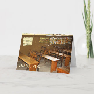 School Desks and Chairs Thank You Card