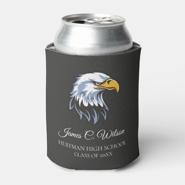 School Eagle Graduation Can Cooler (Can Front)
