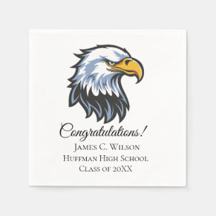 School Eagle Personalised Graduation Napkins