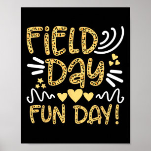 School Field Day Fun Leopard Field Day Teacher Kid Poster