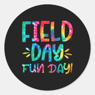 School Field Day Fun Tie Dye Field Day 2022 Teache Classic Round Sticker