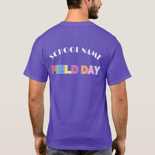 School field day Sport day 2025 Team crew squad T-Shirt (Back)