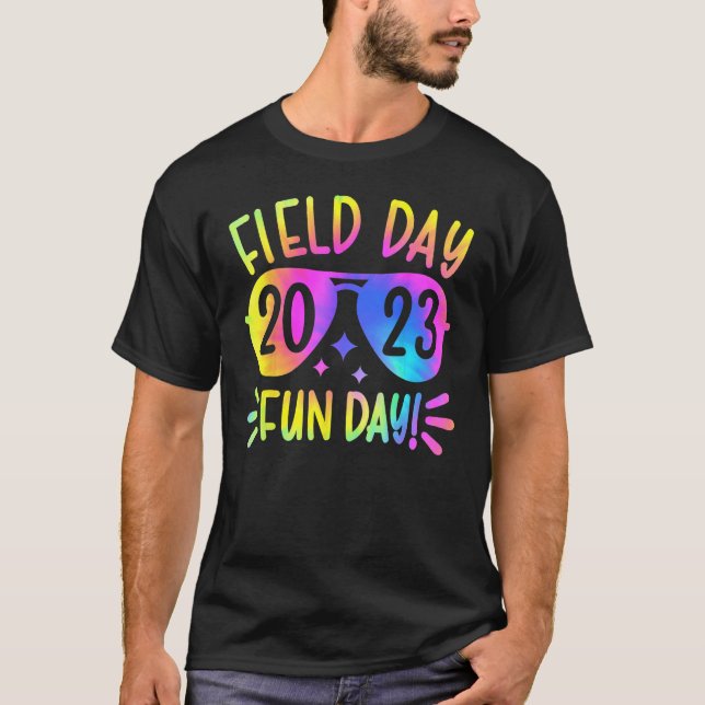 School Field Day Tie Dye Field Day 2023 teachers K T-Shirt (Front)