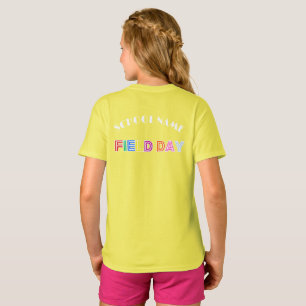 School field day yellow colour Team Cheer Squad T-Shirt