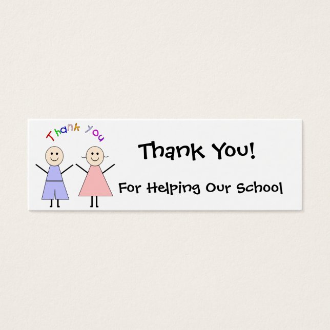 School Fundraiser Thank You Card (Front)