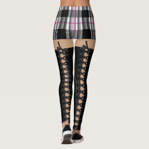 School Girl Costume (Lace Up) Leggings