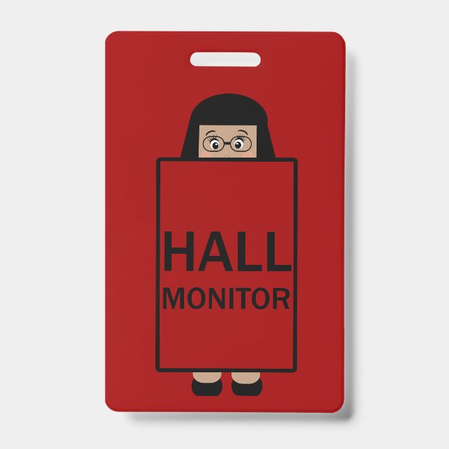 School Girl Hall Monitor ID Badge (Front)