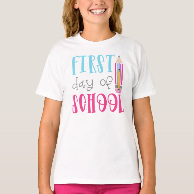 School -Girl's Ringer T-Shirt (Front)