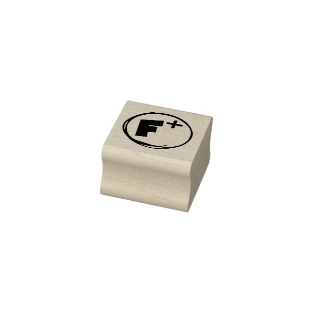 SCHOOL GRADING F PLUS RUBBER STAMP (Stamp)
