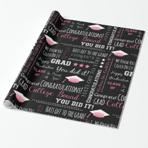School Graduation Congratulations Wrapping Paper